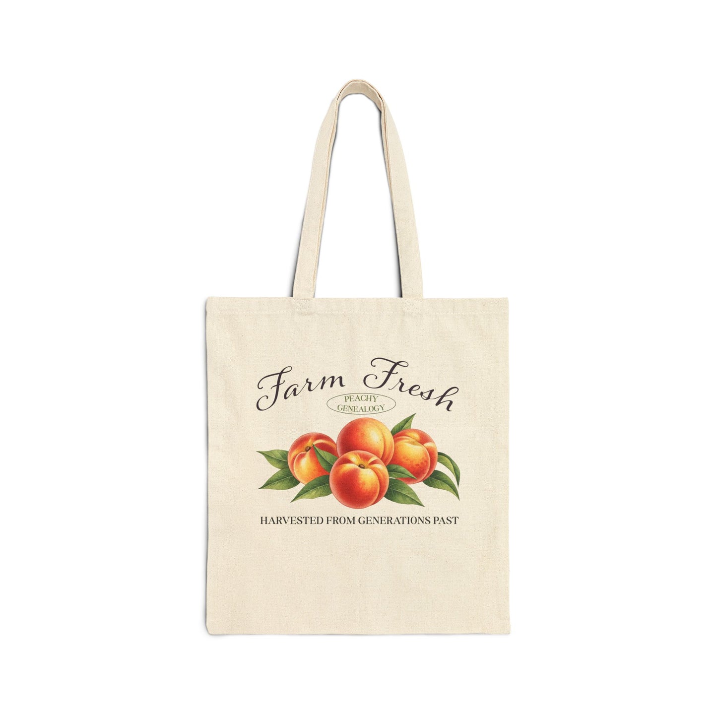 Farm Fresh Peachy Genealogy Tote Bag