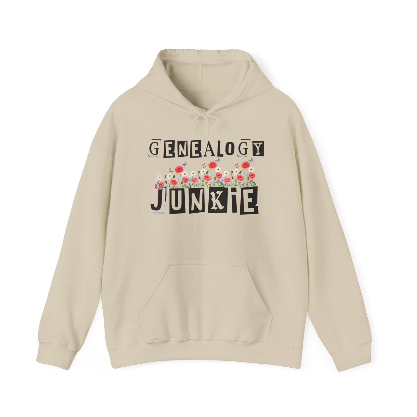 Genealogy Junkie Floral Hoodie