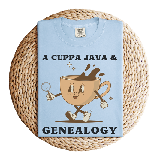A Cuppa Java Genealogy Short Sleeve T-shirt