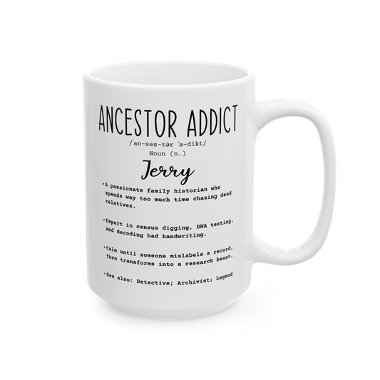 Personalized Ancestor Addict Mug