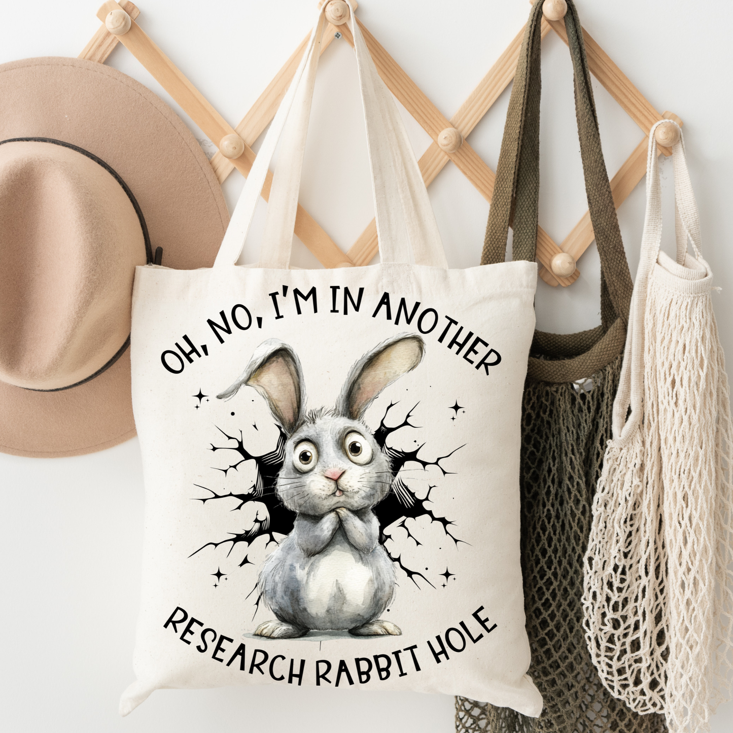 Oh, No, Another Research Rabbit Hole Tote Bag