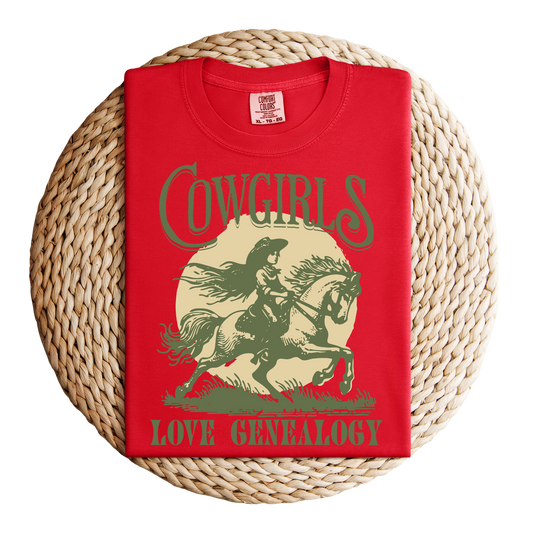 Cowgirls Love Genealogy Comfort Colors Genealogy T-Shirt