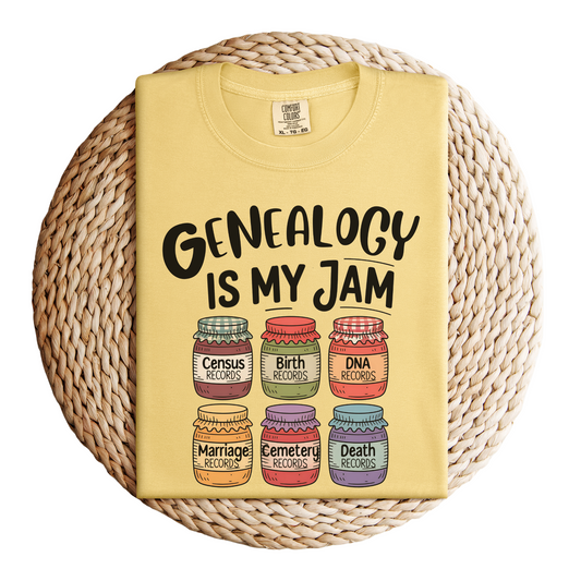 Genealogy is My Jam Family History Tee