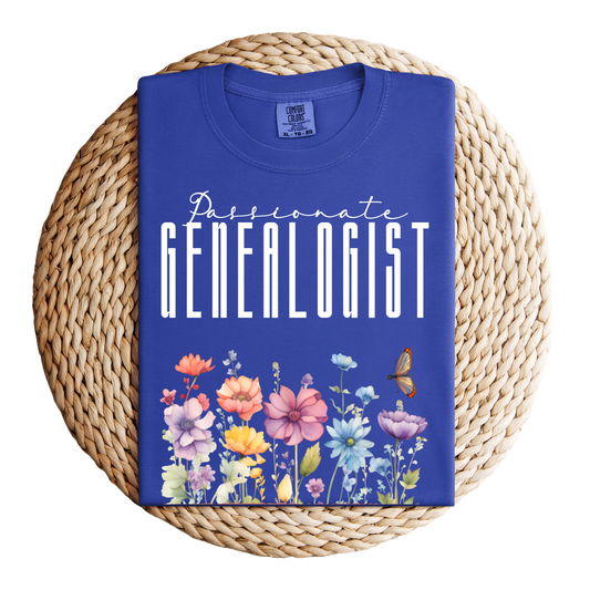 Passionate Genealogist Comfort Colors Genealogy T-Shirt Gift
