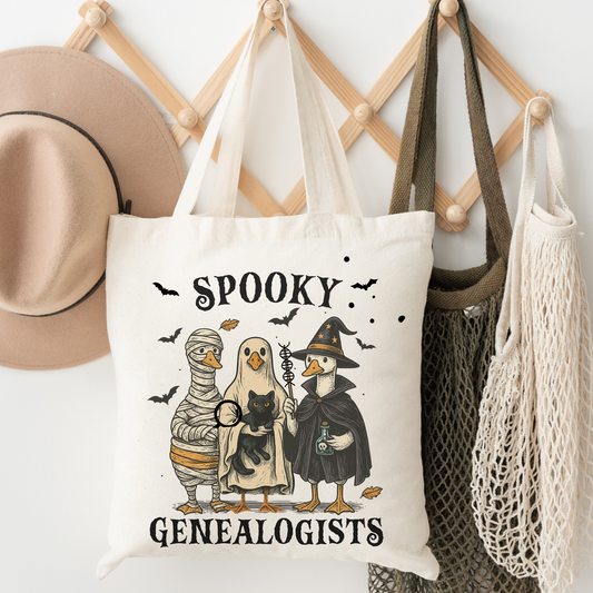Spooky genealogists Tote Bag