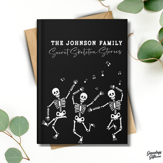Hardcover Journal Family Secrets Dancing Skeletons