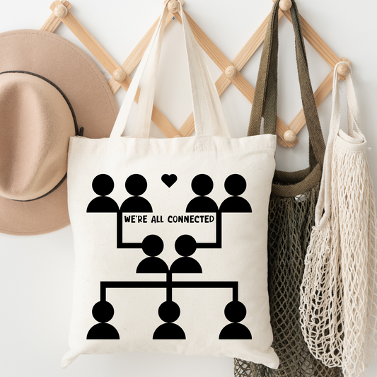 We're All Connected - Canvas Tote Bag