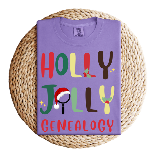 Holly Jolly Genealogy Christmas T-Shirt