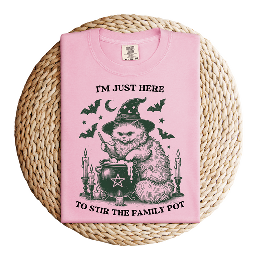 I'm just Here to Stir the Family Pot Halloween Shirt