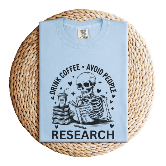 Bone Brew Coffee Research Halloween Genealogy T-Shirt