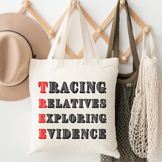 Tracing Relatives Exploring Evidence Genealogy Tote Bag